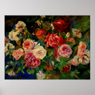 Poster Roses, célèbre peinture de Renoir,