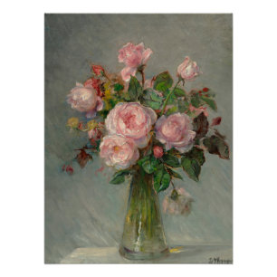 Poster Roses dans un vase brillant