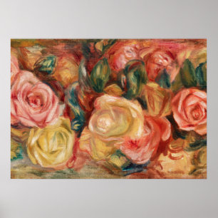 Poster Roses de Renoir Impressionist Painting