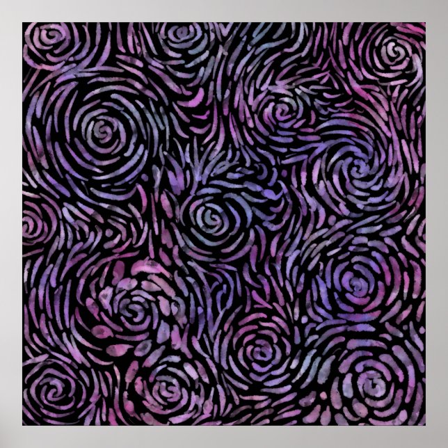 Poster Roses impressionnistes (Devant)
