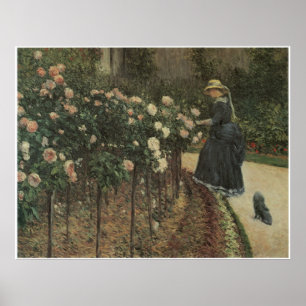 Poster Roses, jardin chez petit Gennevilliers, 1886