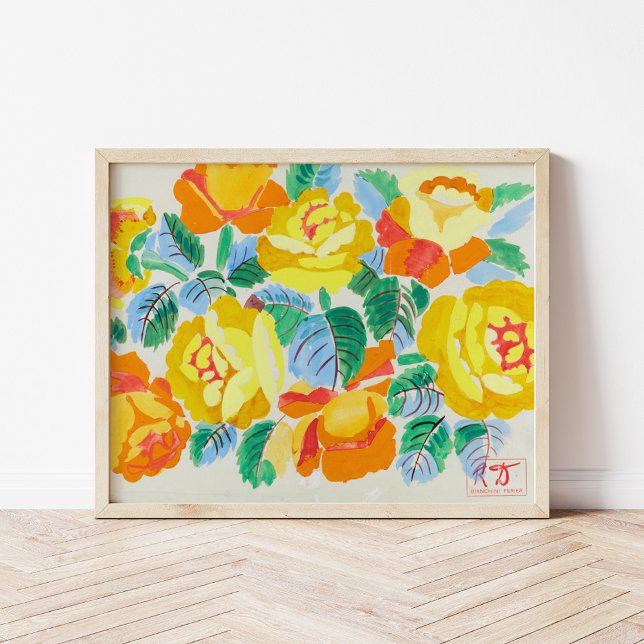 Poster Roses jaunes | Raoul Dufy (Créateur téléchargé)
