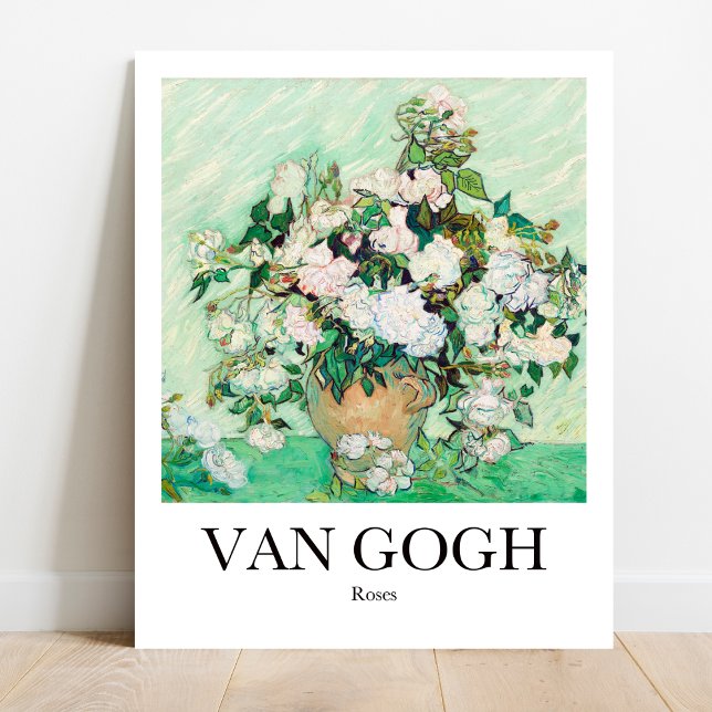 Poster Roses par Vincent van Gogh (Van Gogh's Bold Roses: Bring vibrancy to your walls! High-quality art poster)