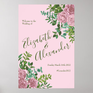 Poster Roses roses Jardin Printemps Mariage