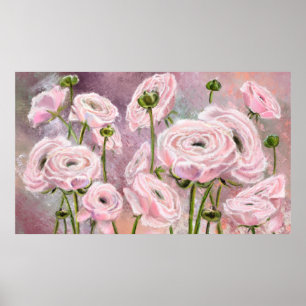 Poster Roses roses - Spécial Pour Vous - Peinture origina