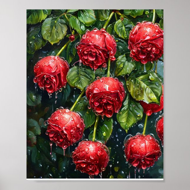Poster Roses rouges (Devant)