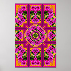Poster Roses sauvages