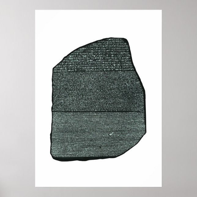 Poster Rosetta Stone Alte ägyptische Hieroglyphen (Vorne)