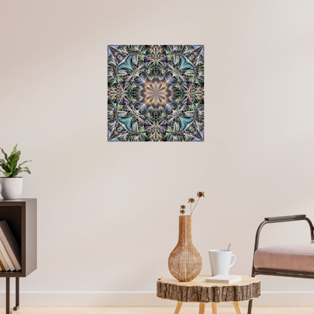 Poster Rosette de jardin Abstraite à plusieurs couleurs (Salon 3)