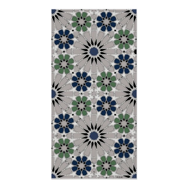 Poster Rosettes 16s et 8s Style marocain 4 (Devant)