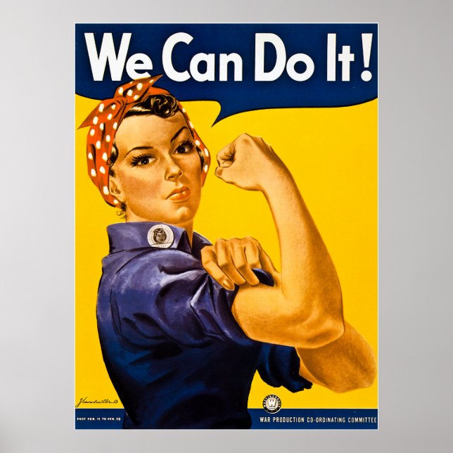Poster Rosie le Riveter Nous pouvons le faire! 2ÈME GUERR (Devant)