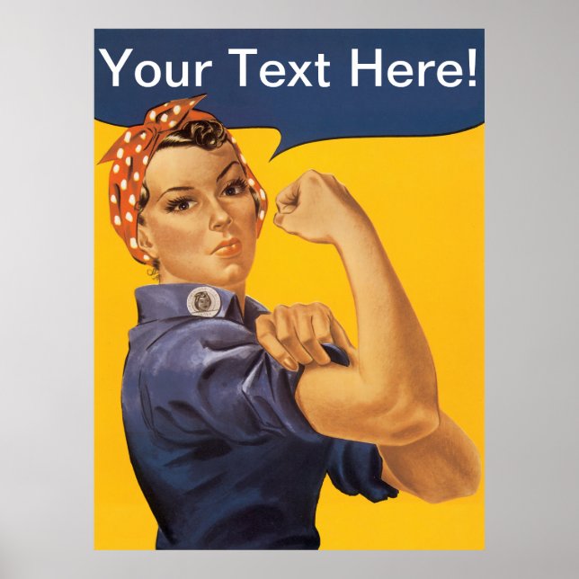 Poster Rosie le Riveter Nous pouvons le faire! Texte pers (Devant)