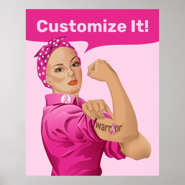 Poster Rosie, Riveter Sensibilisation au cancer du sein (Devant)