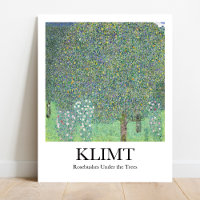 Rosiers sous les arbres par Gustav Klimt
