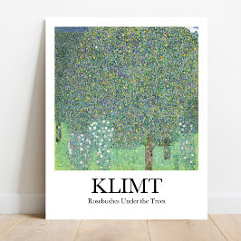 Poster Rosiers sous les arbres par Gustav Klimt