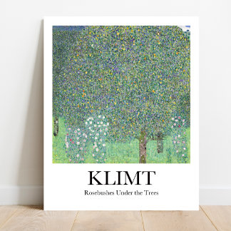 Poster Rosiers sous les arbres par Gustav Klimt