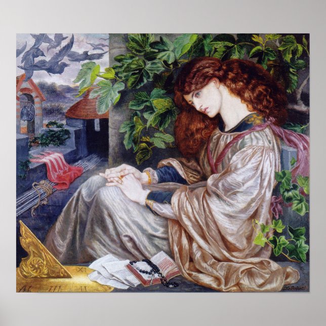 Poster Rossetti - La Pia De Tolomei 1880 (Devant)
