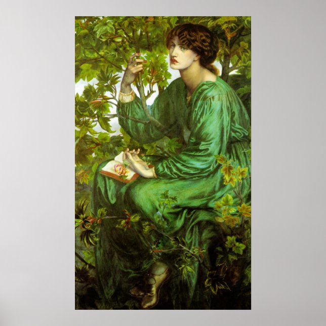 Poster Rossetti The Day Dream (Devant)