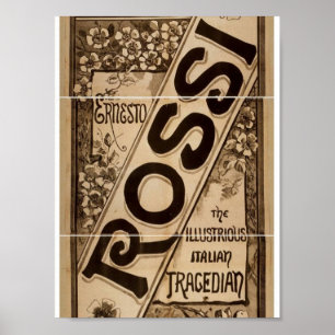 Poster Rossi, 'Italian Tragedian' Retro Theater