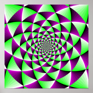 Poster Rotation de l'effet d'illusion optique
