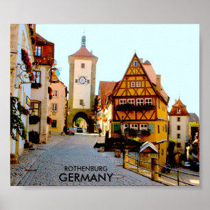 POSTER ROTHENBURG, ALLEMAGNE