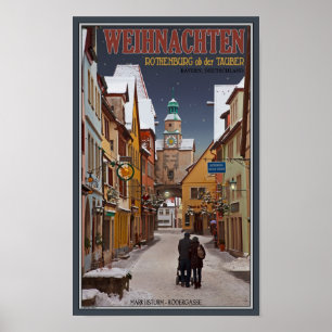 Poster Rothenburg - Noël Markusturm