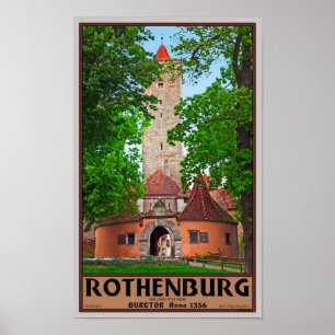 Poster Rothenburg OD Tauber - Burgtor