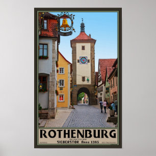 Poster Rothenburg OD Tauber - Sieberstor