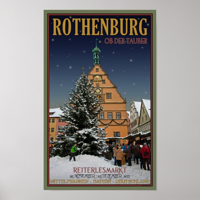 Poster Rothenburg Réitlesmarkt (Devant)