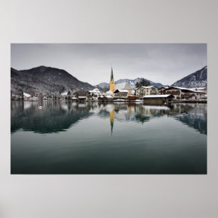 Poster Rottach-Egern au Tegernsee, Bavière en hiver