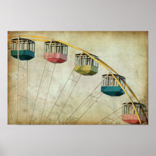 Poster Roue de Ferris vintage
