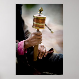 Poster Roue de prière, Ladakh, Cachemire