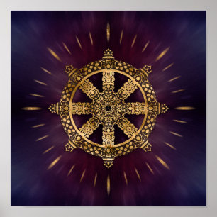 Poster Roue Dharma - Dharmachakra
