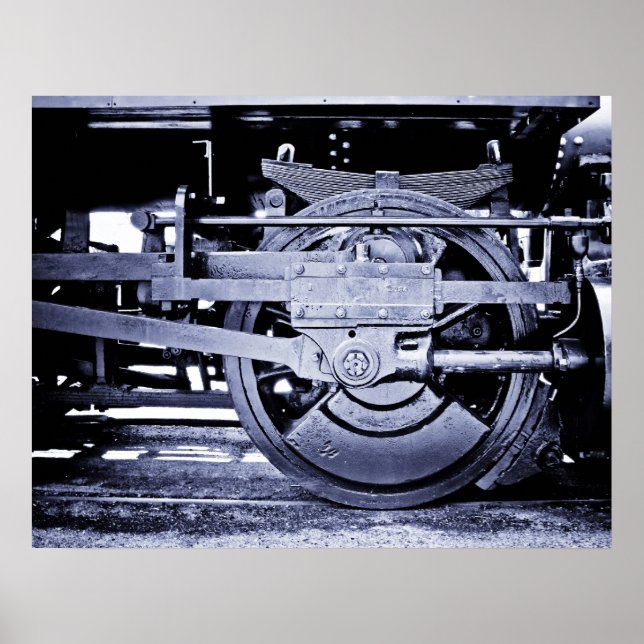 Poster Roue Locomotive à vapeur (Devant)