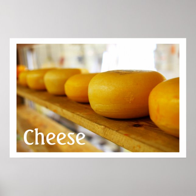 Poster Roues de fromage jaune Imprimer (Devant)