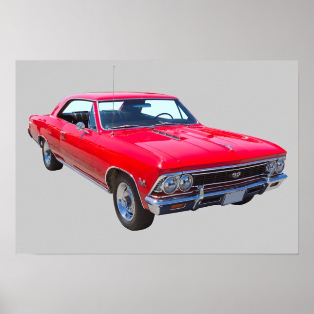 Poster Rouge 1966 Chevelle SS 396 (Devant)