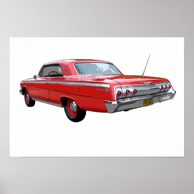 Poster rouge '62 Impala SS (Devant)