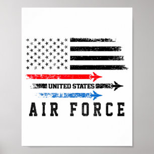 Poster Rouge Blanc Bleu Défilé aérien de l'armée de l'air
