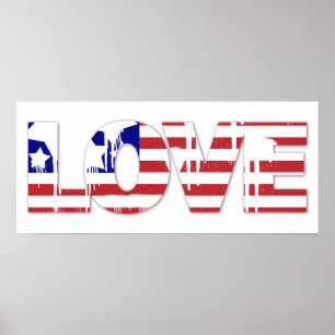 Poster Rouge, blanc et bleu