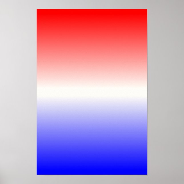 Poster Rouge blanc et bleu Ombre (Devant)