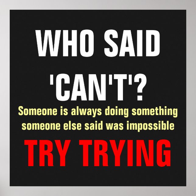 Poster Rouge blanc gris qui dit ne pas réussir l'impressi (Devant)