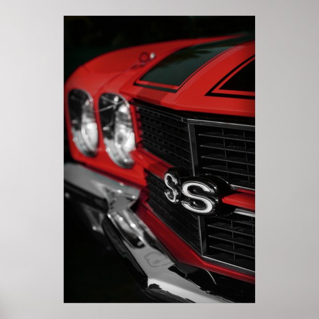 Poster Rouge Chevelle SS396 1970 (Devant)