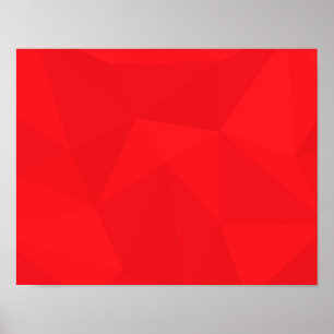 Poster Rouge, cool, unique, tendance, conception géométri