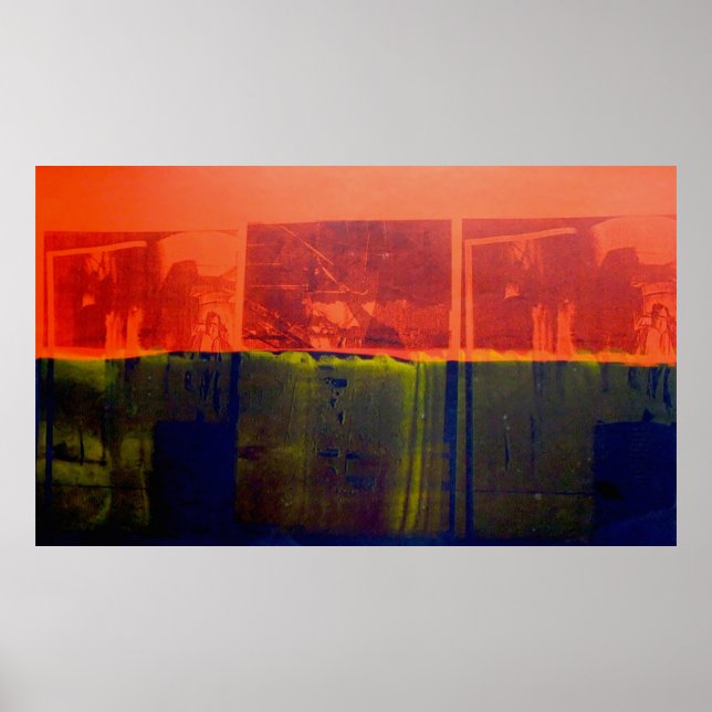 Poster Rouge et bleu (Devant)