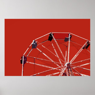 Poster rouge Ferris Wheel