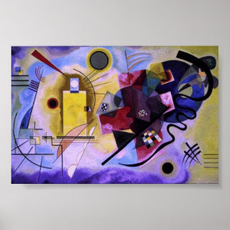 Poster rouge-jaune-bleu