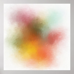 Poster Rouge Jaune Bleu Vert Violet Rose tendance Moderne