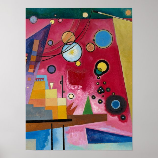 Poster Rouge lourd, 1924 par Wassily Kandinsky (Devant)
