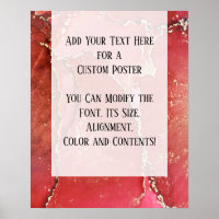 Rouge & Or Abstrait Encre d'alcool do-it-yourself 