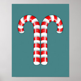 Poster rouge sucres de canne